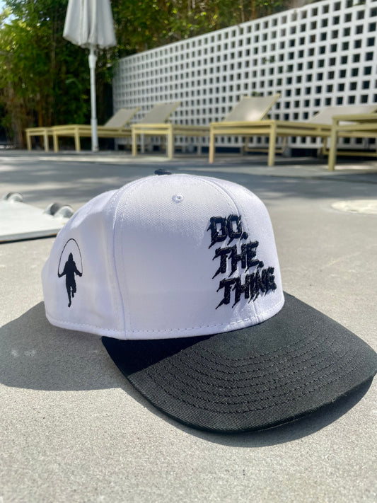 "DO THE THING" HAT - WHITE WITH BLACK LOGO